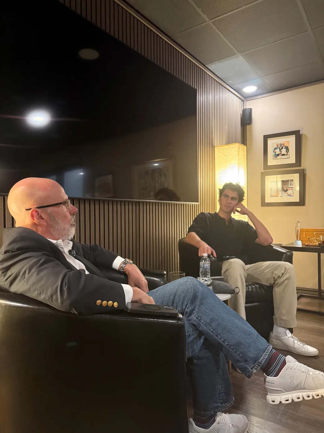 Pedro Rosaly in conversation during the interview